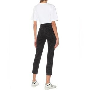 NWT J Brand Jeans JB002957 Black Dazzle Destruct High Rise Crop in Ruby